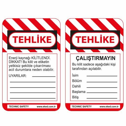 Kilitleme Etiketleri TS-PE01